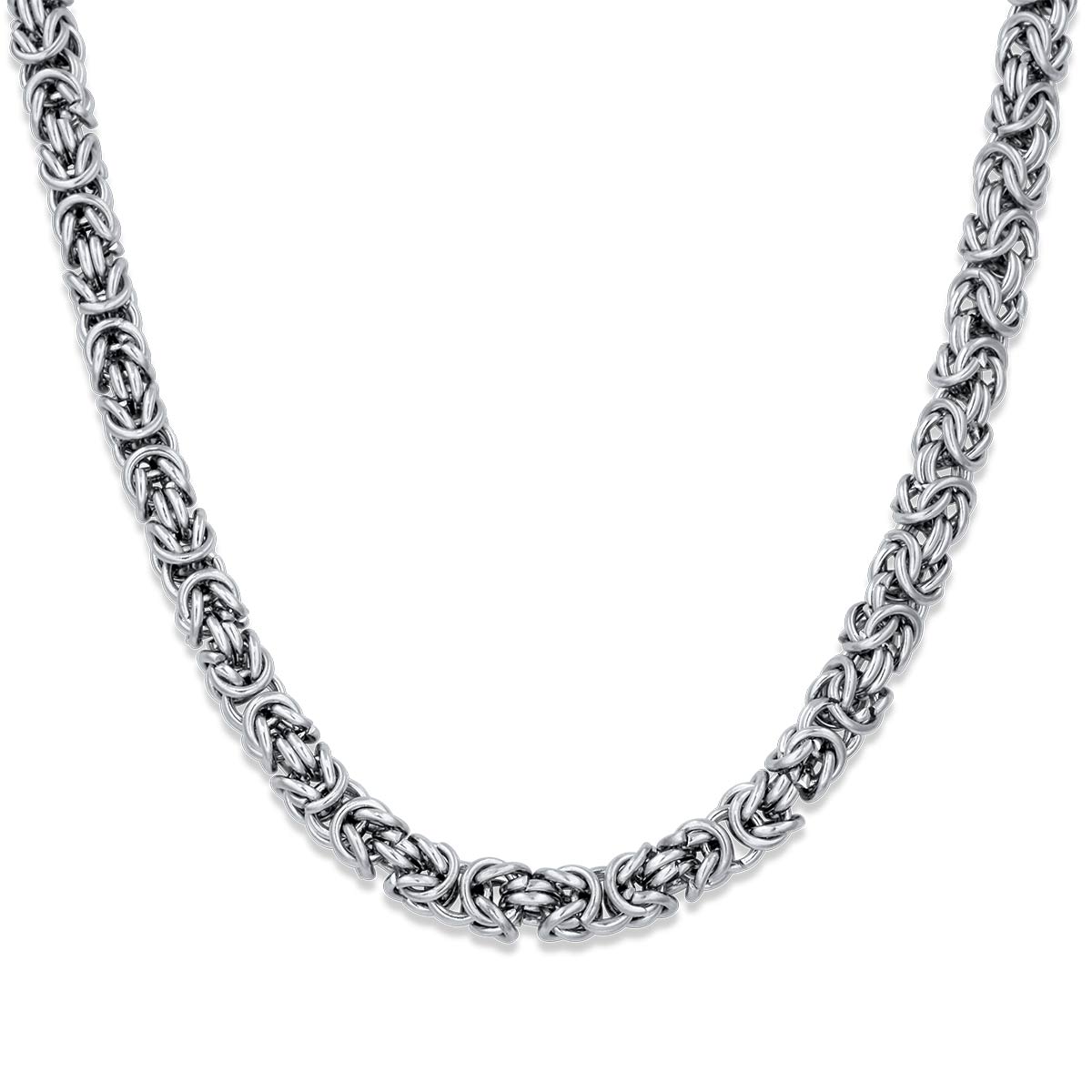 Byzantine Chain Silver 6MM Αλυσίδα λαιμού από ανοξείδωτο ατσάλι 316L